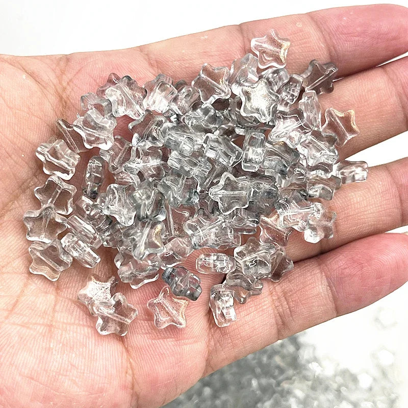 8mm Star Matte Glass Beads for Jewelry Making - Smarsty