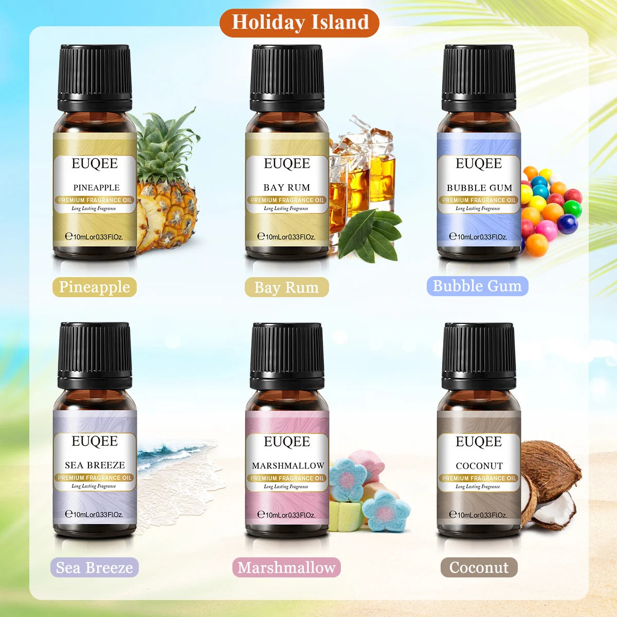 EUQEE 6 Piece Fragrance Oil Set for Diffusers - Smarsty