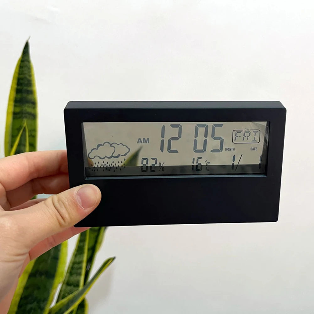 Digital Thermo-Hygrometer Alarm Clock for Home Decor - Smarsty