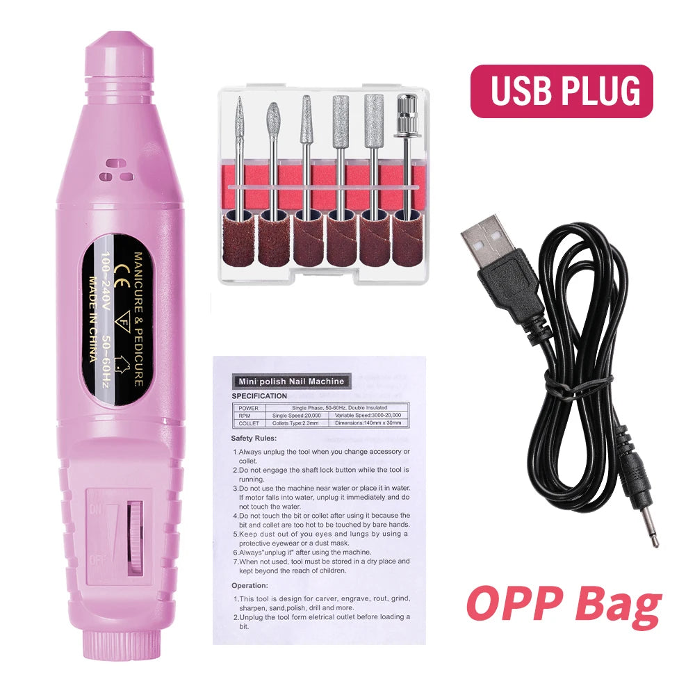Portable 6 In 1 Electric Nail Drill Kit - Smarsty