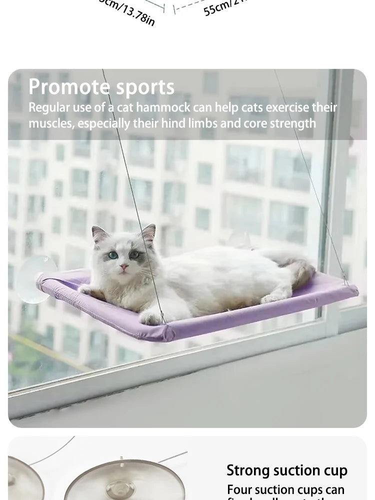 Ultra Soft Cat Window Hammock Bed for Cozy Naptime - Smarsty