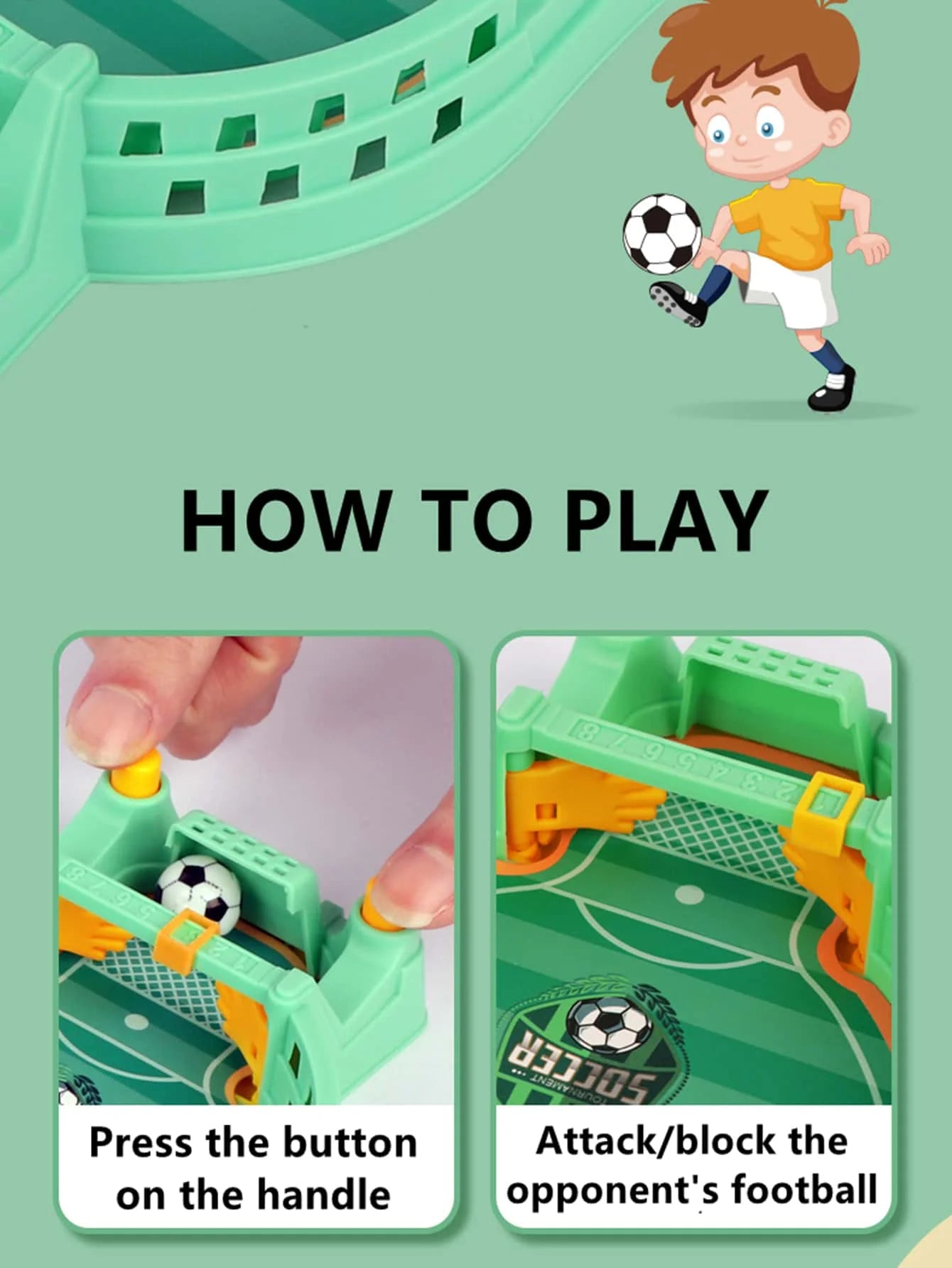 Football Table Mini Tabletop Interactive Game, Soccer Tabletops Competition Sports Games Desktop Catapult Toys for Family Game by Smarsty