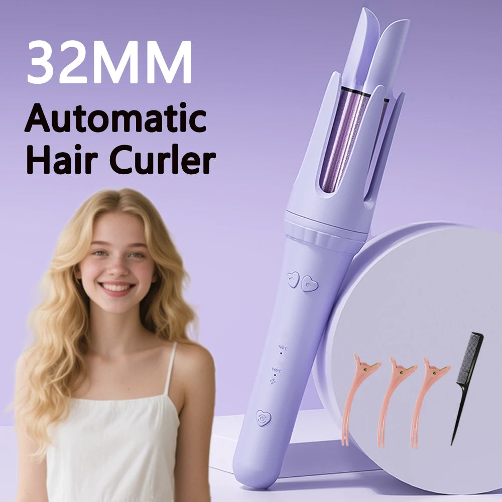 Professional 32mm Hair Curling Iron for Effortless Curls - Smarsty