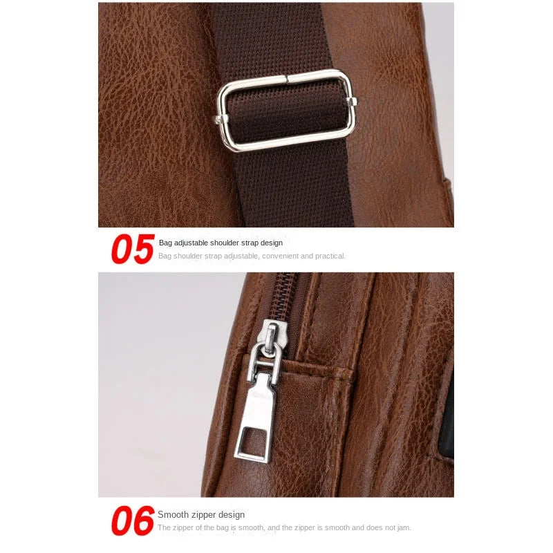 Mens USB Chest Bag With Portable Charging Crossbody - Smarsty