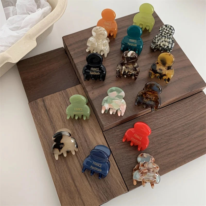 Mini Acetate Hair Claws Set Secure Cute Elegant Clips - Smarsty