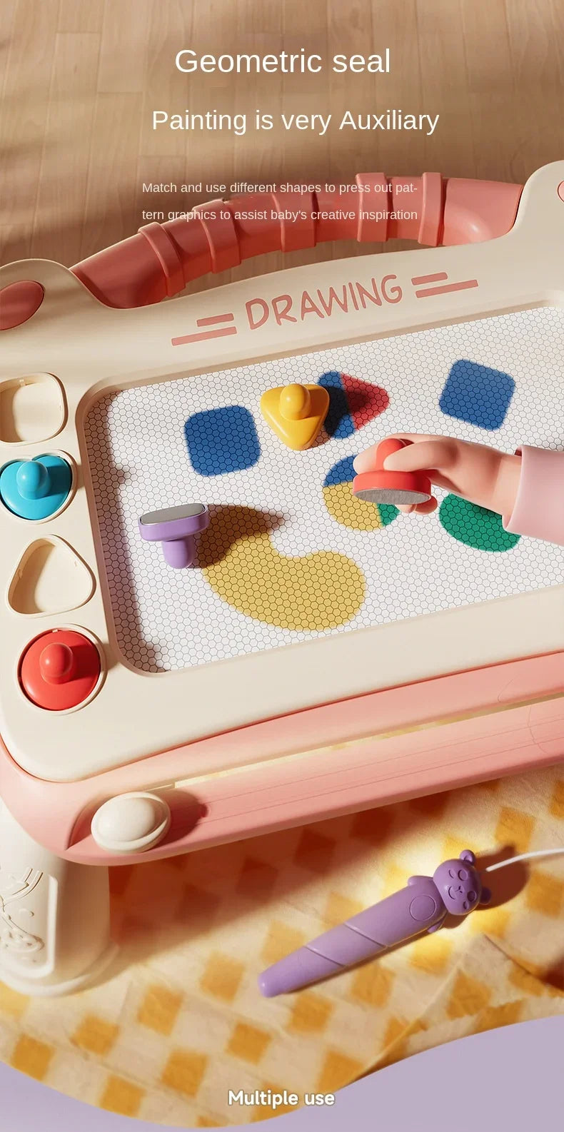 Children Cartoon Drawing Board Baby Puzzle Magnetic Writing Board Toy Graffiti Magnetic Drawing Board Montessori Toy for Kids - Smarsty