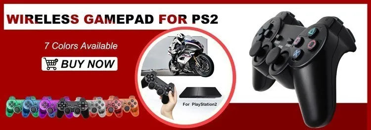 Wireless Gamepad for PlayStation 2 with Vibrating Joystick - Smarsty