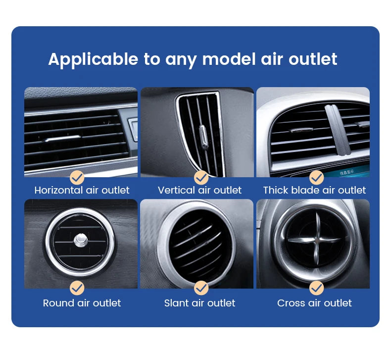 Gravity Car Phone Holder Air Vent Mount For Universal Fit - Smarsty