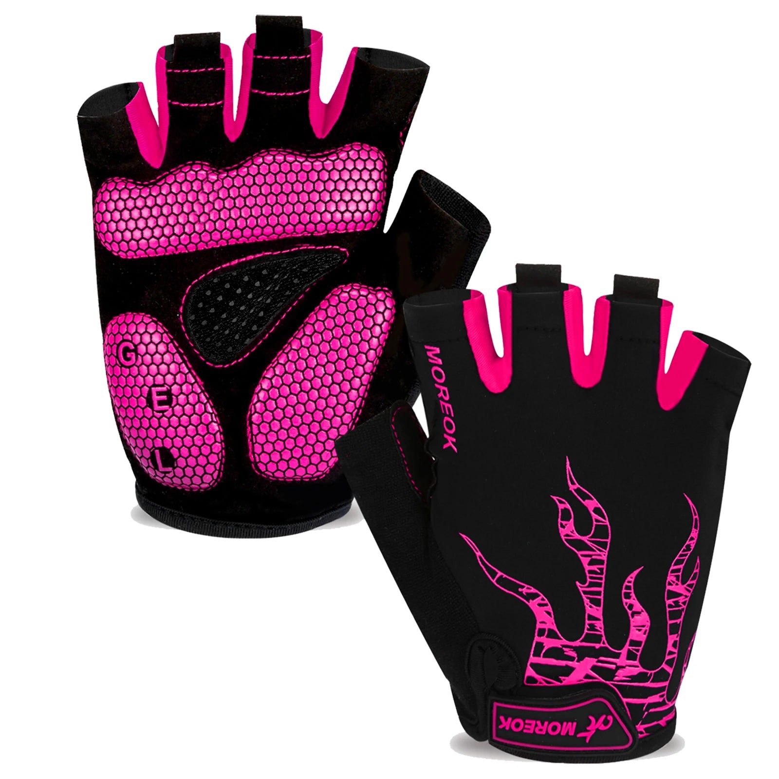 MOREOK Cycling Gloves Half Finger Shock Absorbing Gel Pads - Smarsty