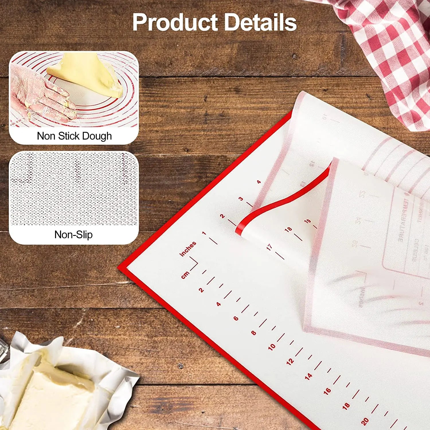 Non-Stick Silicone Baking Mat for Easy Dough Preparation - Smarsty