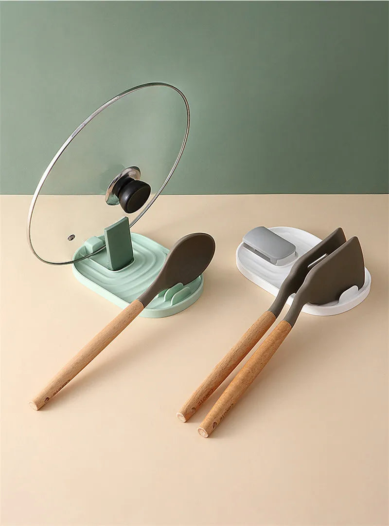 Kitchen Organizer Pot Cover Storage Pancake Turner Rack Soup Ladle Scoop Holder Dish Drain Rack Kitchen Gadgets Accessories