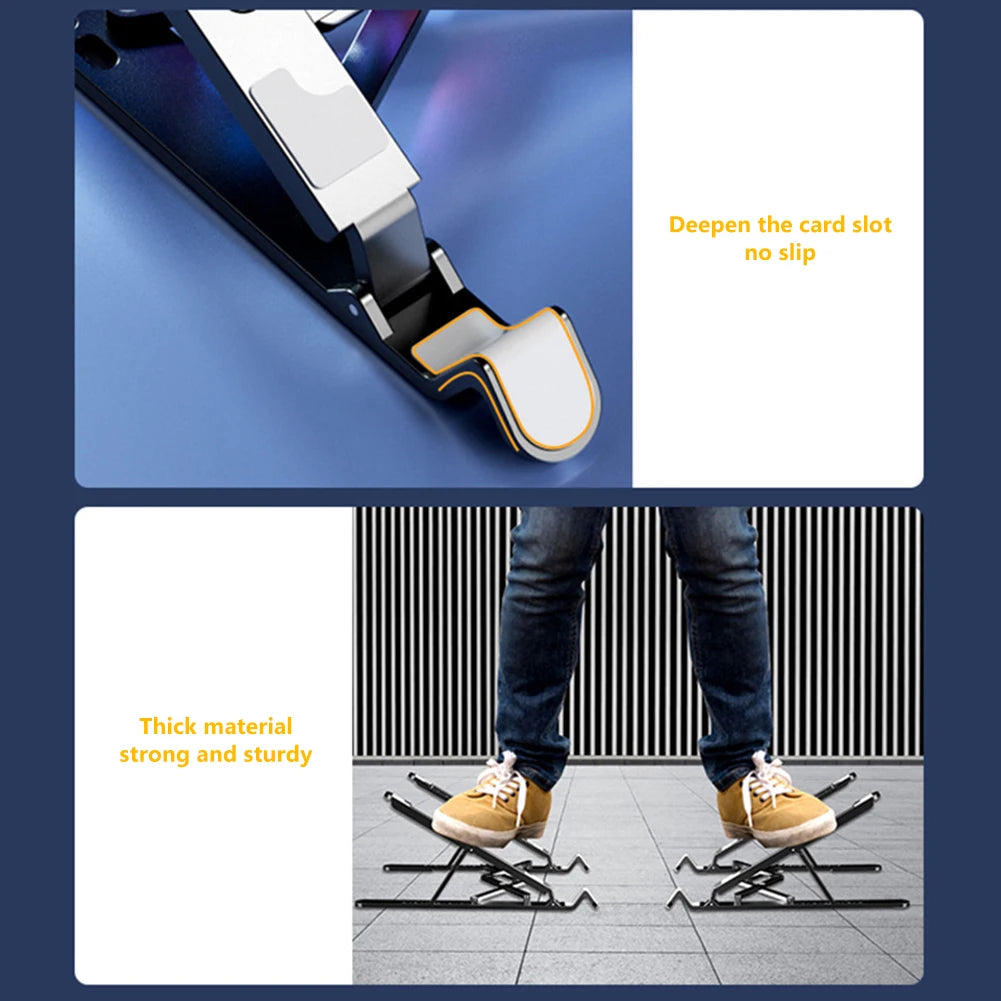 Adjustable Notebook Computer Stand Aluminium Alloy or ABS Folding Laptop Cooler Bracket Portable Desktop Cooling Tablet Stand