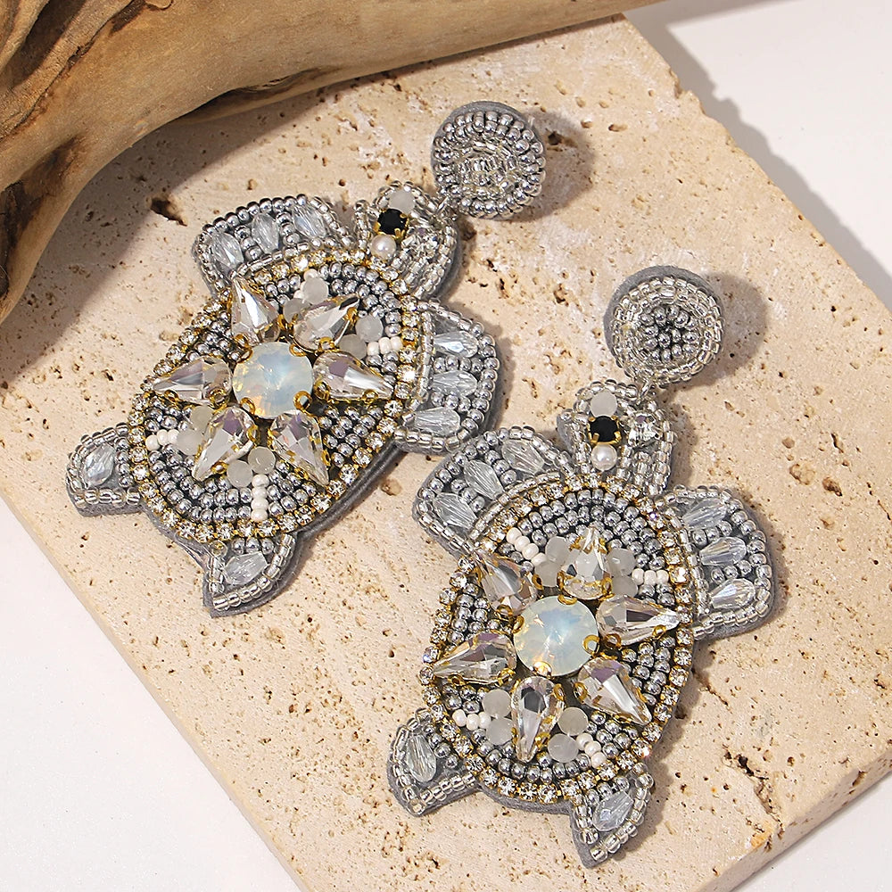 Handmade Bohemian Starfish Drop Earrings for Women - Smarsty