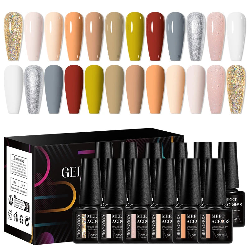 12Pcs Macaron Gel Nail Polish Set For Long Lasting Manicure - Smarsty