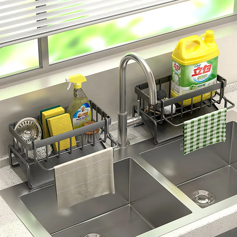 Stainless Steel Kitchen Sink Drain Rack Organizer - Smarsty