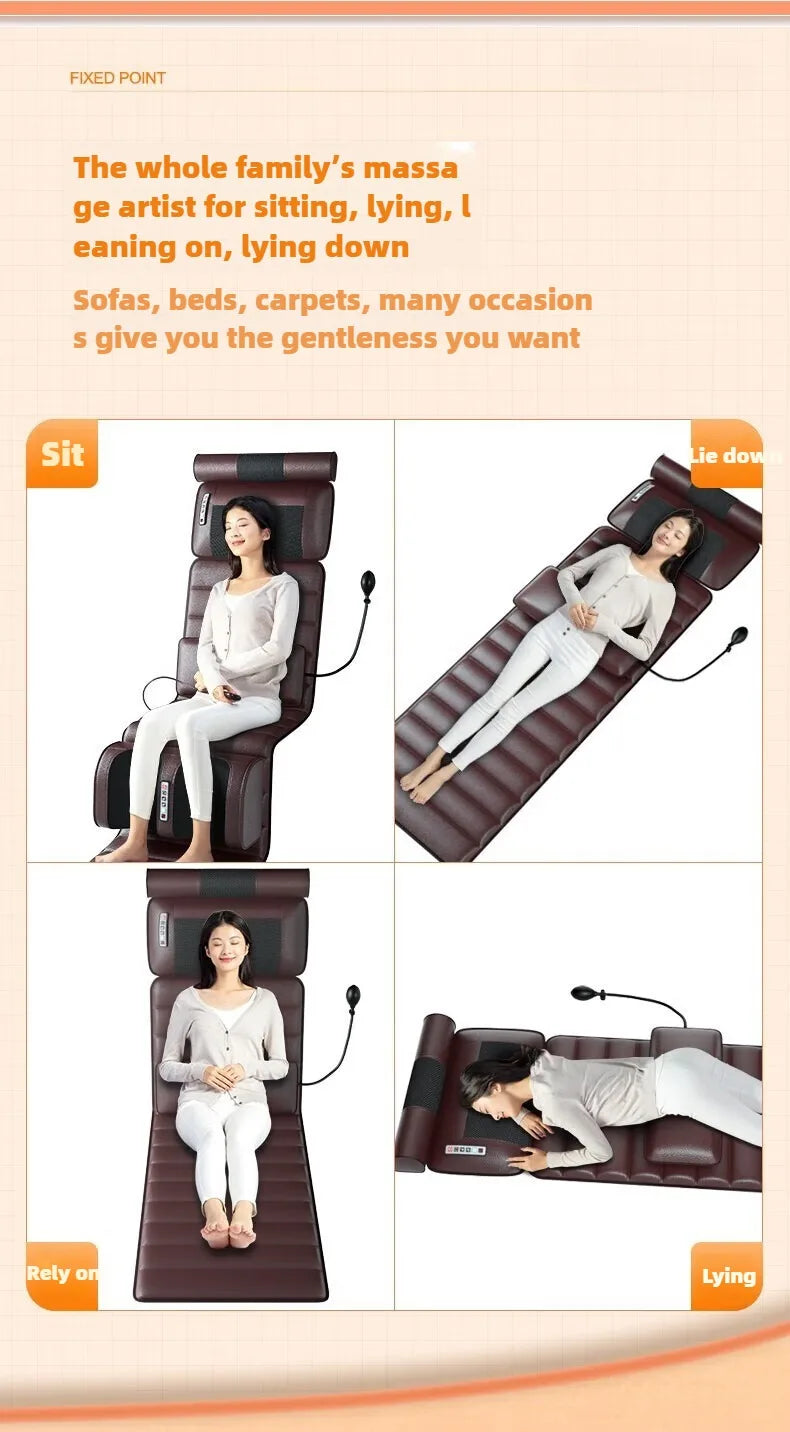 Electric Full Body Massage Mattress With Heating Relaxation Feature - Smarsty