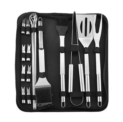 Stainless Steel BBQ Tool Set With Portable Storage Bag - Smarsty