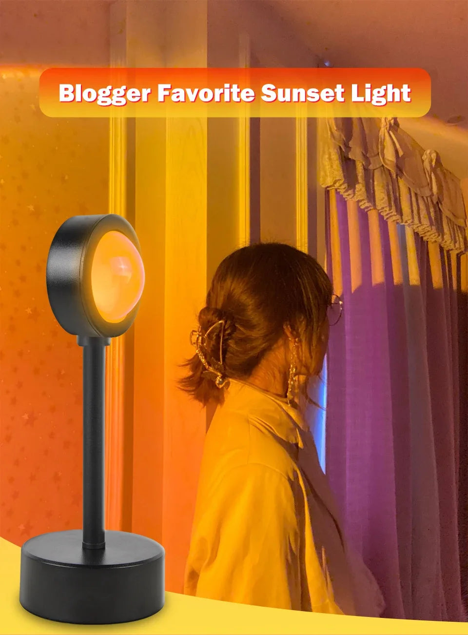 USB Sunset Light Projector for Stunning Bedroom Decor - Smarsty
