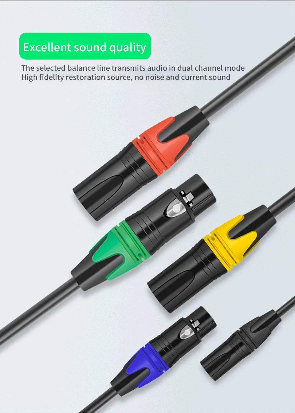 XLR Male to Female Cable for Professional Audio Extension - Smarsty