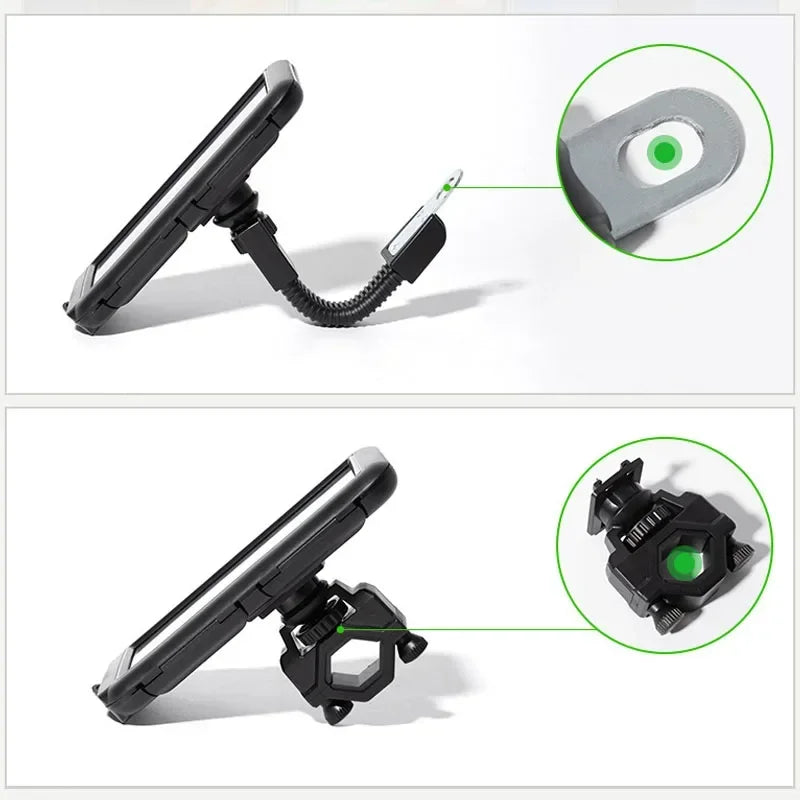 Waterproof Motorcycle Phone Holder Mount On Handlebar - Smarsty