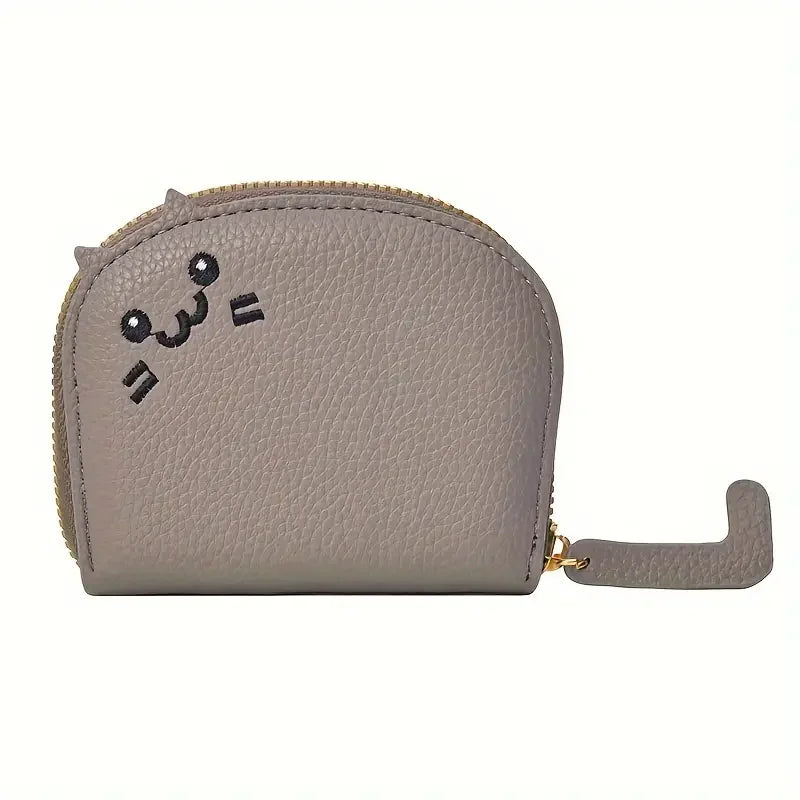 Cartoon Cat shaped design Wallet Women's Multi-card slots Holder Cute Fashion Faux Leather Coin Purse Creative ID Card Holder - Smarsty