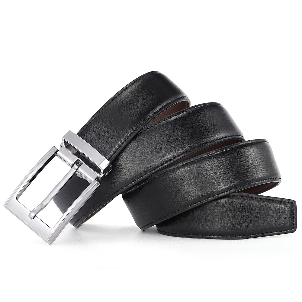 Men's Leather Cowskin Belt High Quality Fashion Waist Strap - Smarsty