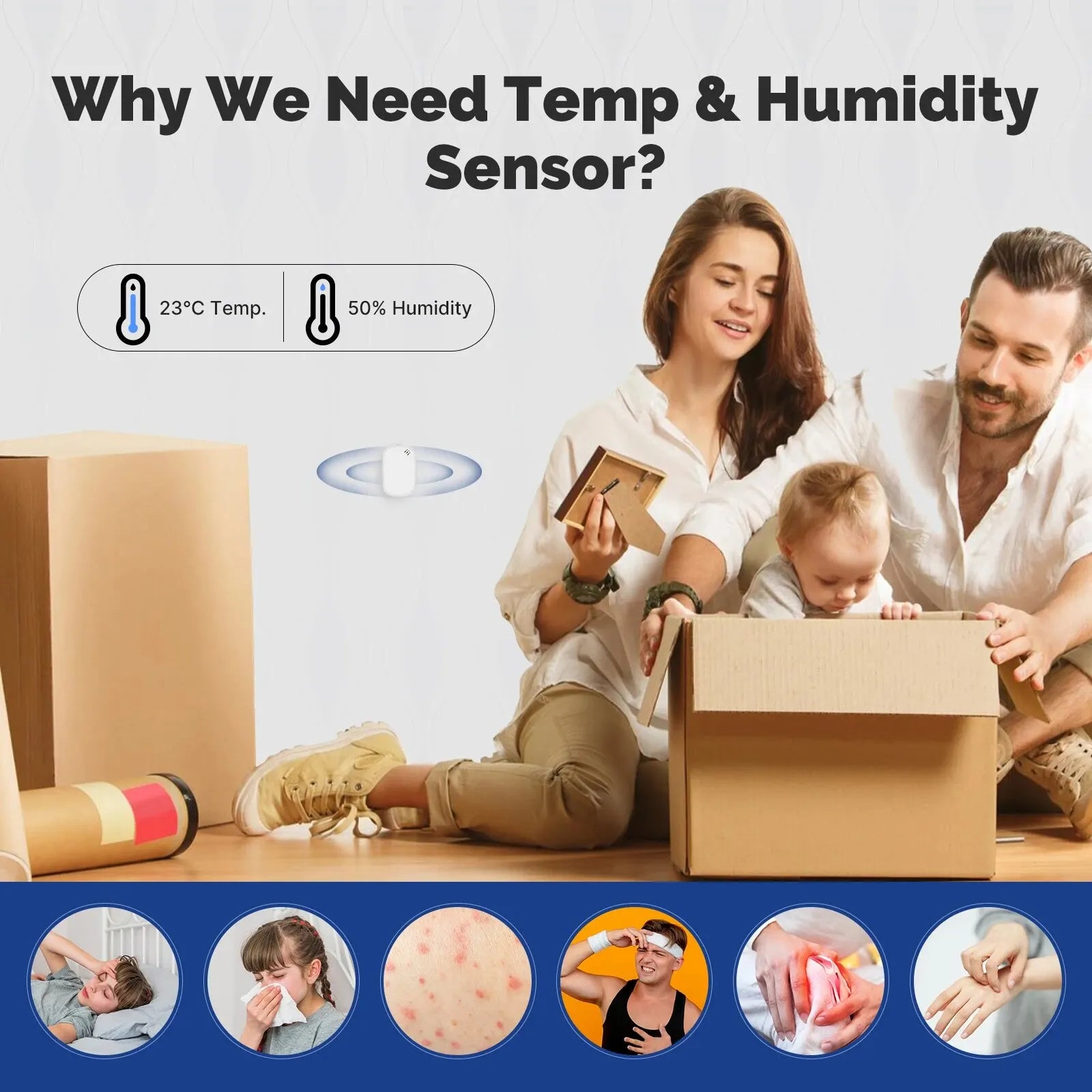 MOES Zigbee Smart Temperature Humidity Sensor With App Monitoring - Smarsty
