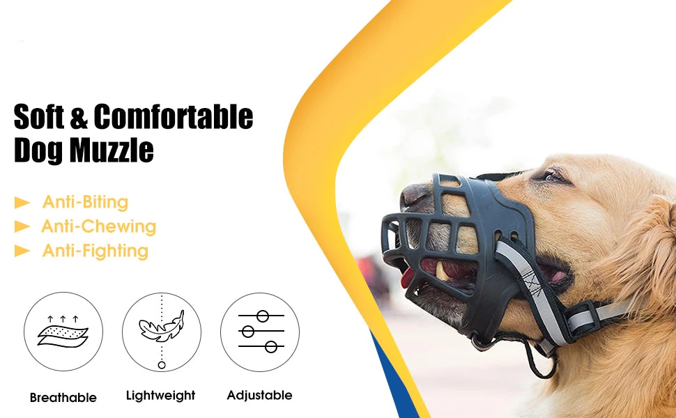 Reflective Dog Muzzle for Safe and Comfortable Use - Smarsty