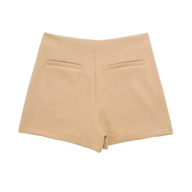 MUJER 2025 Asymmetric Skort For Women Black High Waist Mini Skirt Shorts Women Casual Bermuda Shorts Woman Summer Skirt Shorts - Smarsty