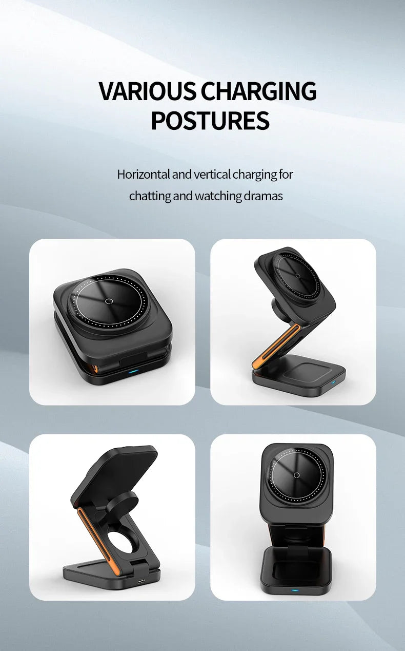 Foldable 30W Magnetic Wireless Charging Stand For iPhone - Smarsty