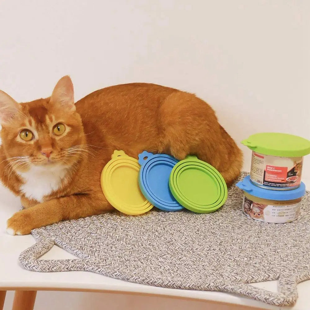 3 In 1 Silicone Canned Lid Reusable Food Tin Cover Keep Fresh Kitchen Organization Pet Supplies by Smarsty