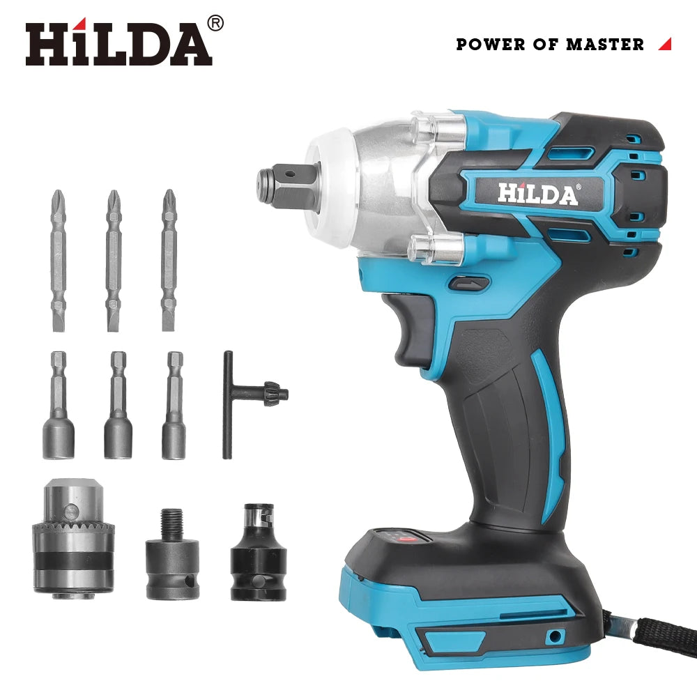HILDA 18V Rechargeable Electric Impact Wrench for Car Maintenance - Smarsty