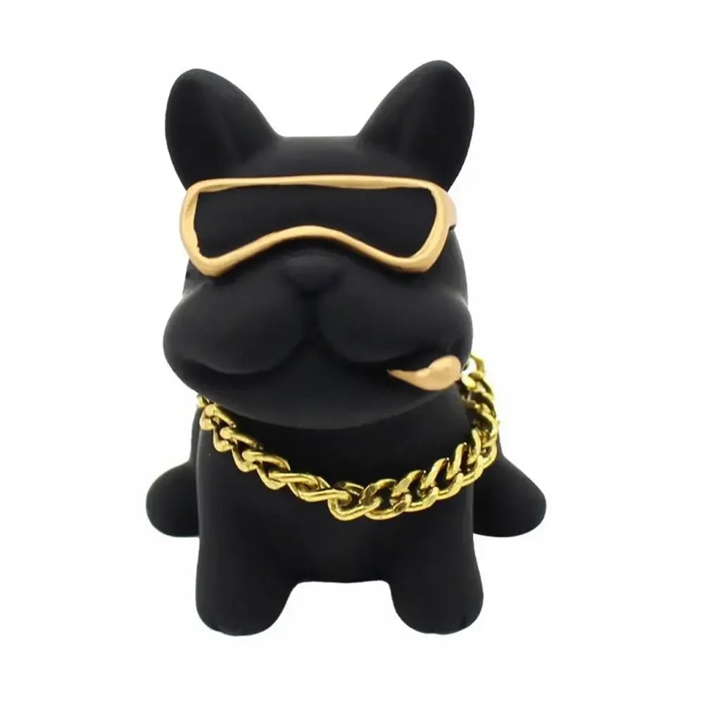 Wear Resistant Bulldog Resin Car Dashboard Ornament - Smarsty