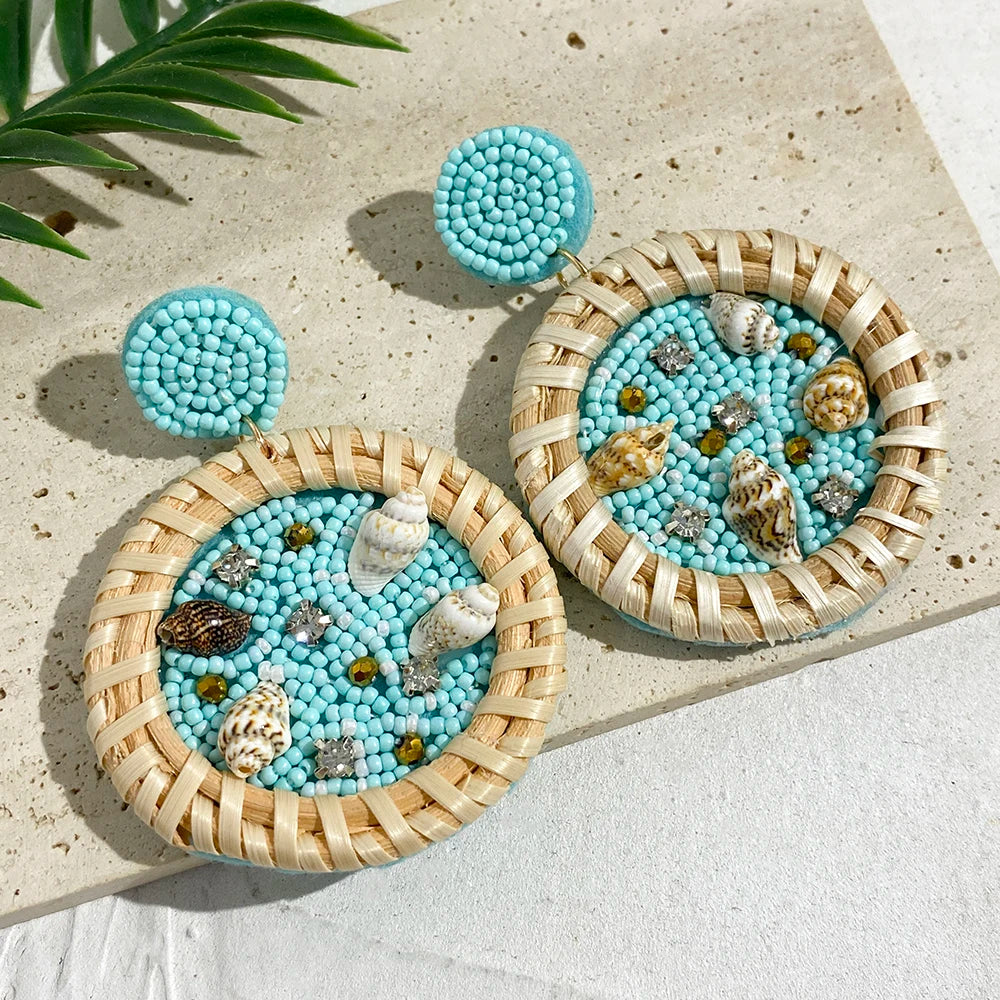 Handmade Bohemian Starfish Drop Earrings for Women - Smarsty