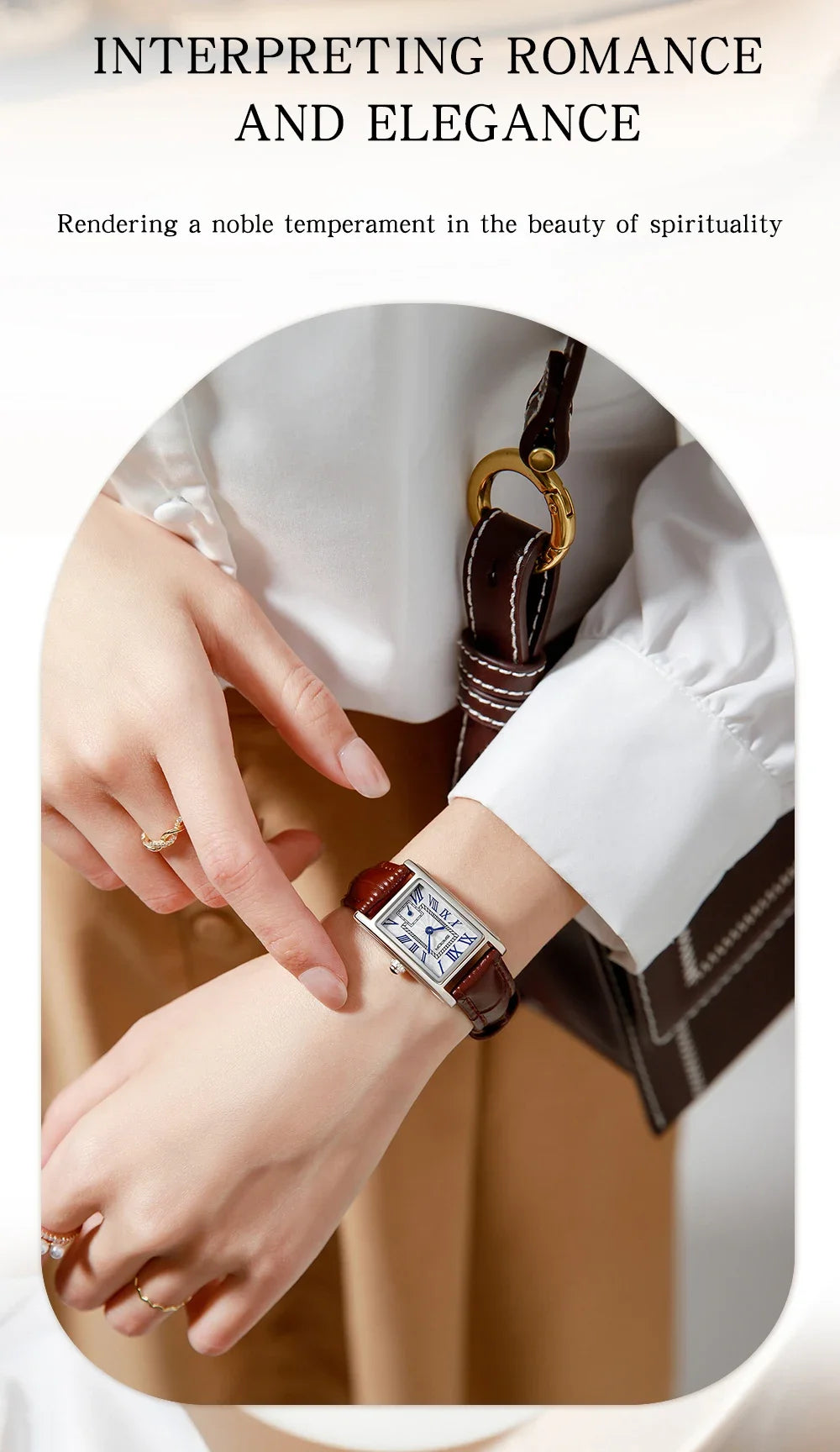 SANDA 1116 Women's Luxury Quartz Watch with Leather Strap - Smarsty