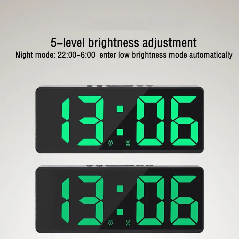Acrylic Digital Alarm Clock with Voice Control Feature - Smarsty