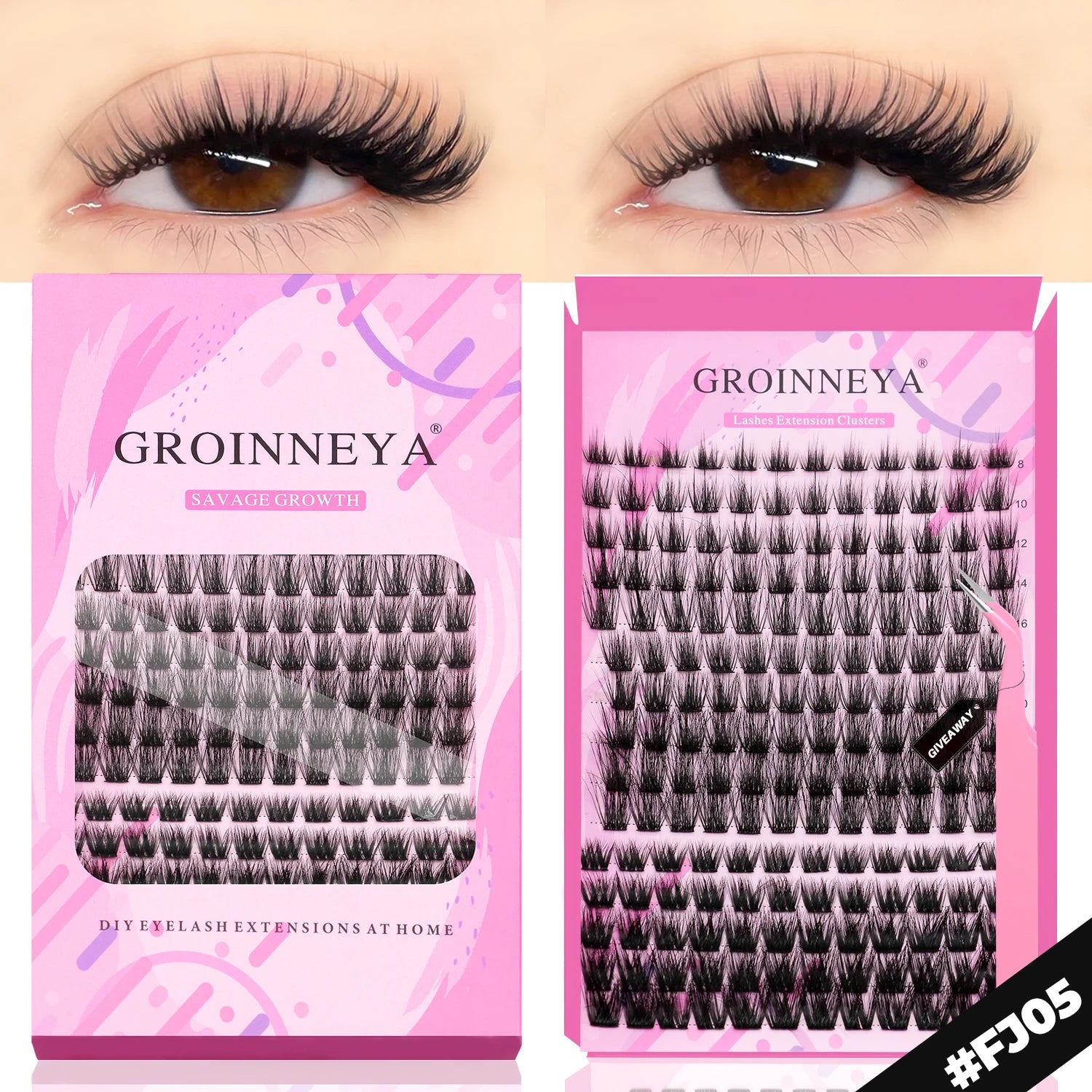 DIY Faux Mink Eyelash Extension Kit with Bond and Seal - Smarsty