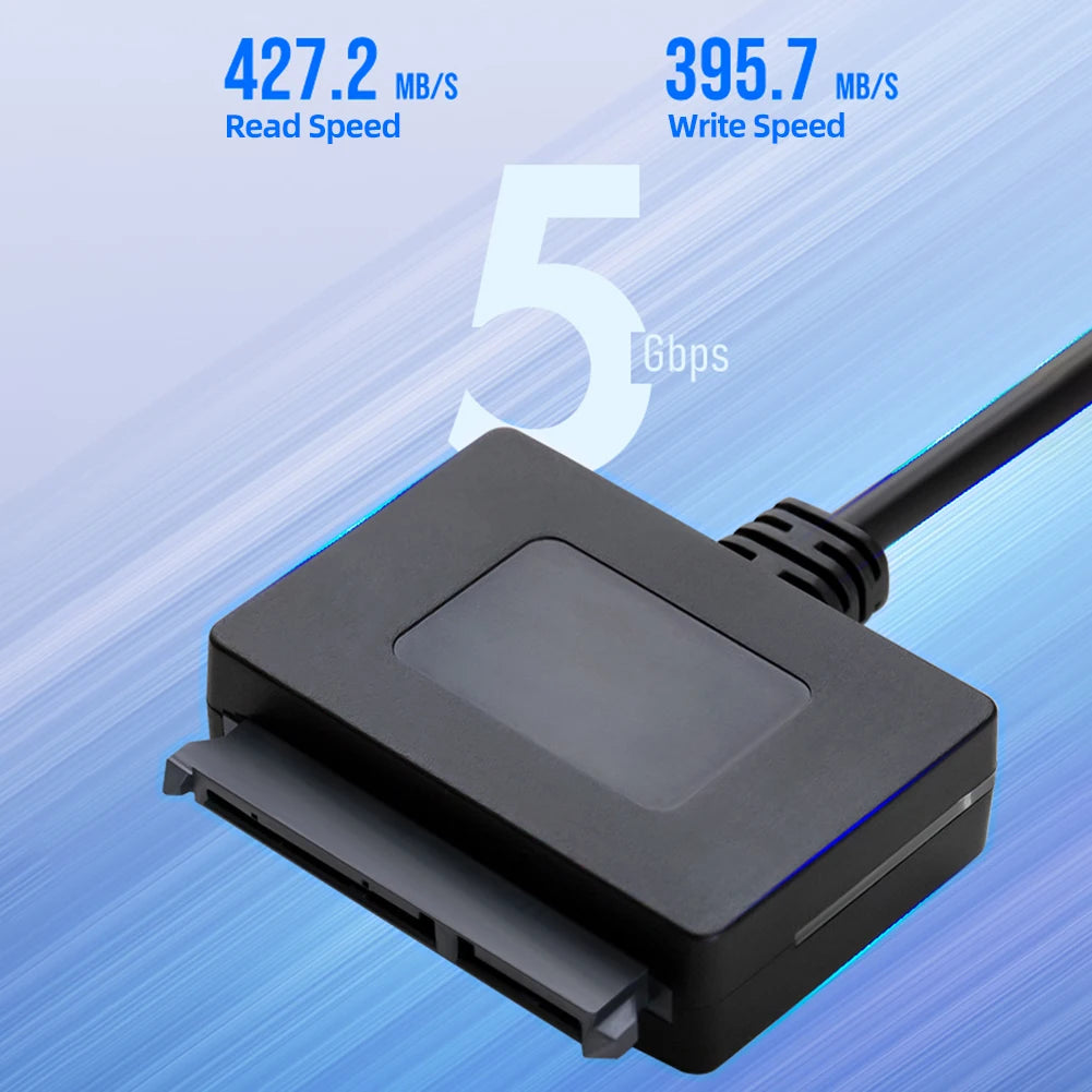 USB 3.0 To SATA Hard Drive Adapter External Hard Drive Converter USB 3.0 To SATA Adapter for 2.5 Inch HDD/SSD Data Transfer