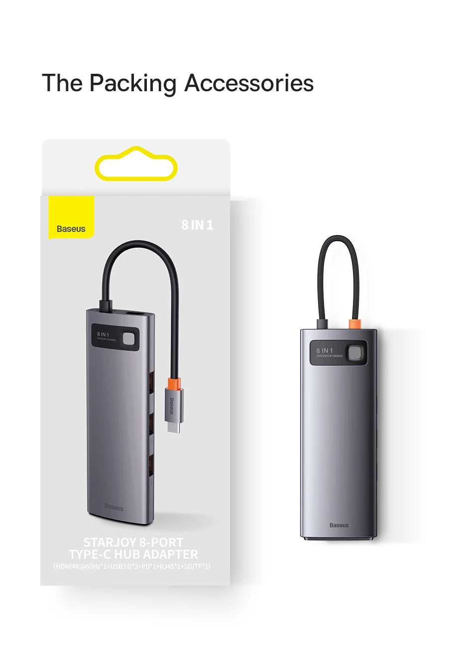 USB C Hub 4K 60Hz Ethernet PowerDelivery100W MacBook Pro