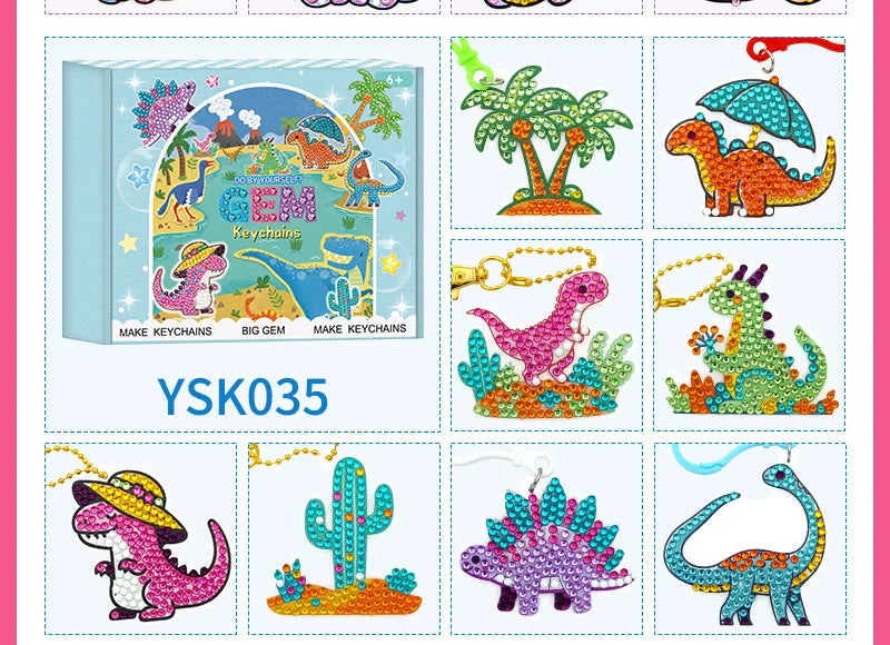 DIY Handmade Diamond Art Keychains Set for Kids - Smarsty