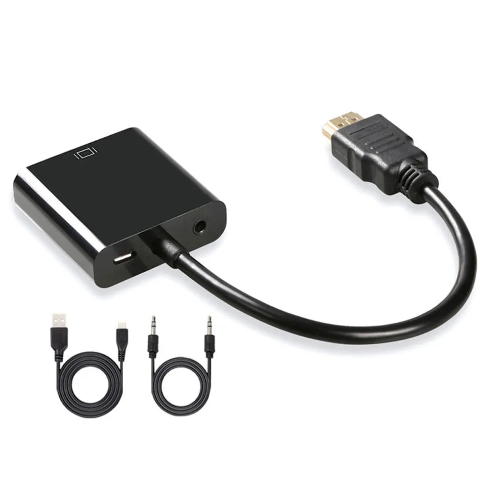 HD 1080P HDMI to VGA Cable Adapter for Clear Video - Smarsty