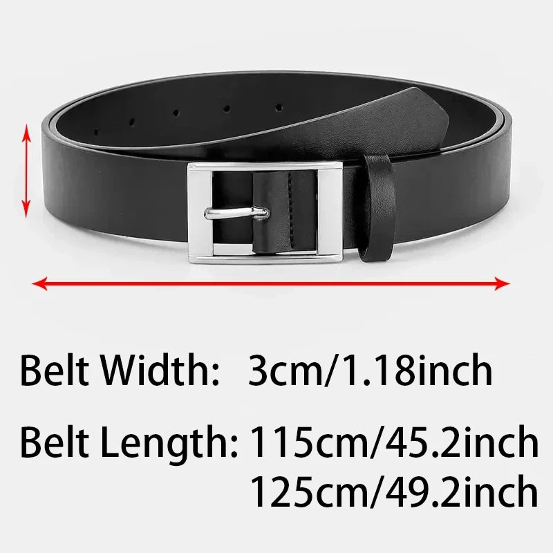 Luxury PU Leather Belt for Men with Metal Buckle - Smarsty