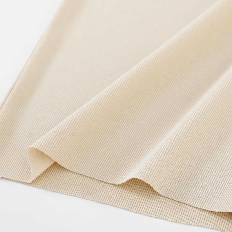 Women Ankle-Length Wide Leg Pants Casual Summer Solid Elastic Waist Loose Ice Silk Pants Spring Summer Female Trousers - Smarsty