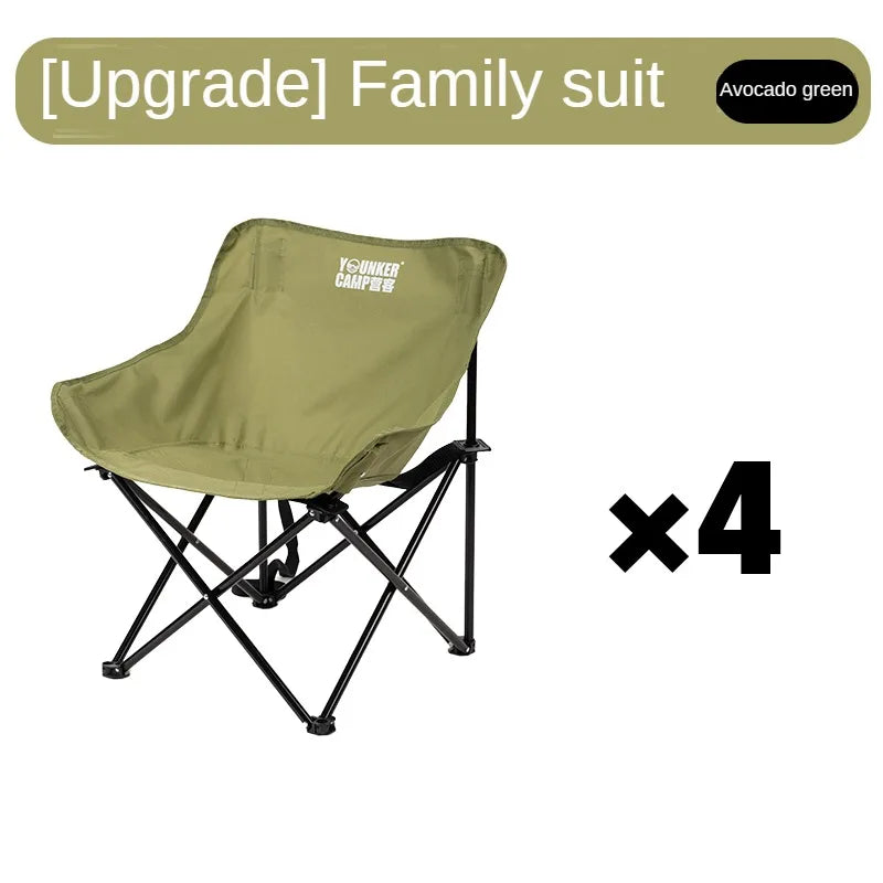 Outdoor Folding Moon Chair Portable Chair Camping Chair Picnic Gear Fishing Small Horse Stool Student Sketching by Smarsty