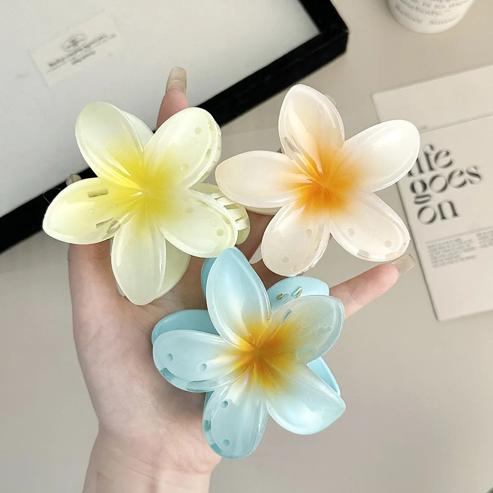 Bohemian Floral Hair Clips Beach Claw For Vacation Style - Smarsty