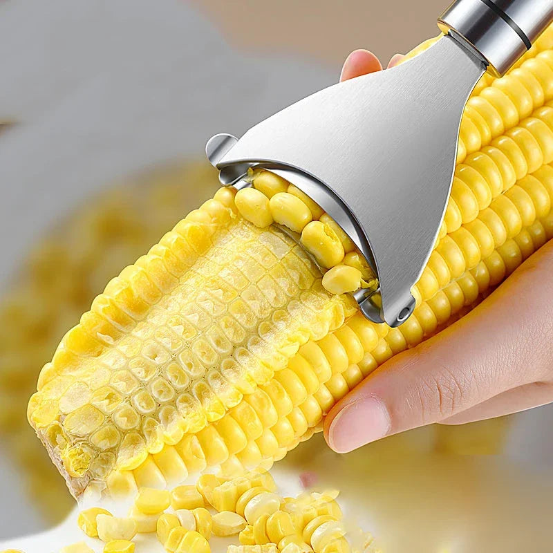 Stainless Steel Corn Peeler Serrated Corn Stripper Peelers Cob Shaver Planer Thresher Cutter Kitchen Fruit Vegetable Gadget Tool by Smarsty