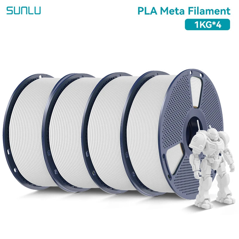 SUNLU PLA Meta 3D Printer Filament 4KG 1KG/Roll 175MM Tolerances +/-0.02MM Filament Fast Shipping 2-7 Days