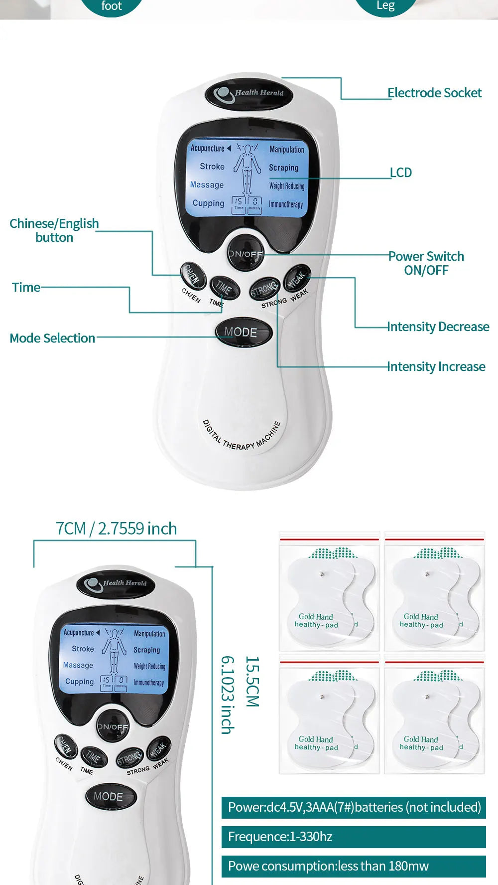 Electric Muscle Stimulator for Neck and Back Relief - Smarsty