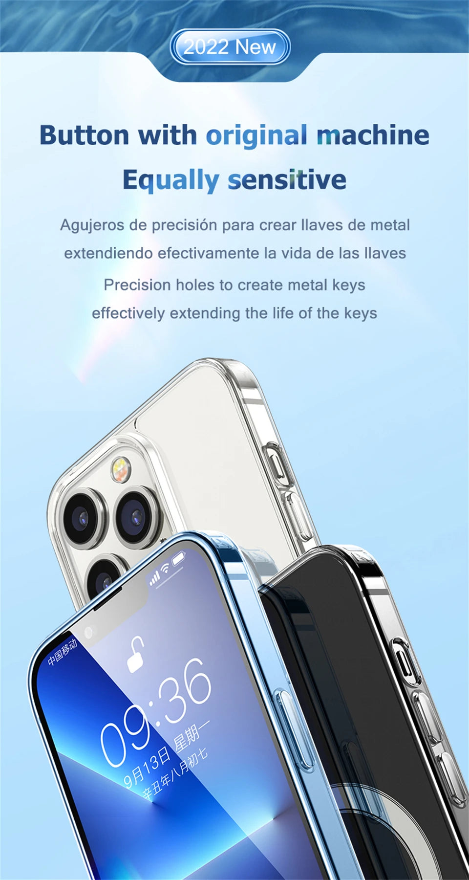 Smarsty MagSafe Clear Case for iPhone Magnetic Wireless Charging -