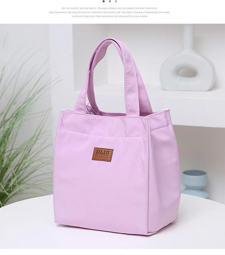 Large Insulated Lunch Bag With Aluminum Foil Top Handle - Smarsty
